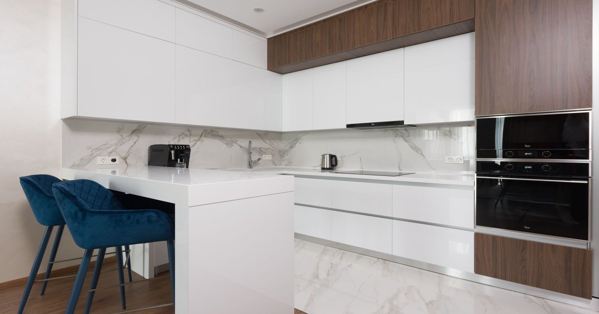 Cuisine moderne meuble angle